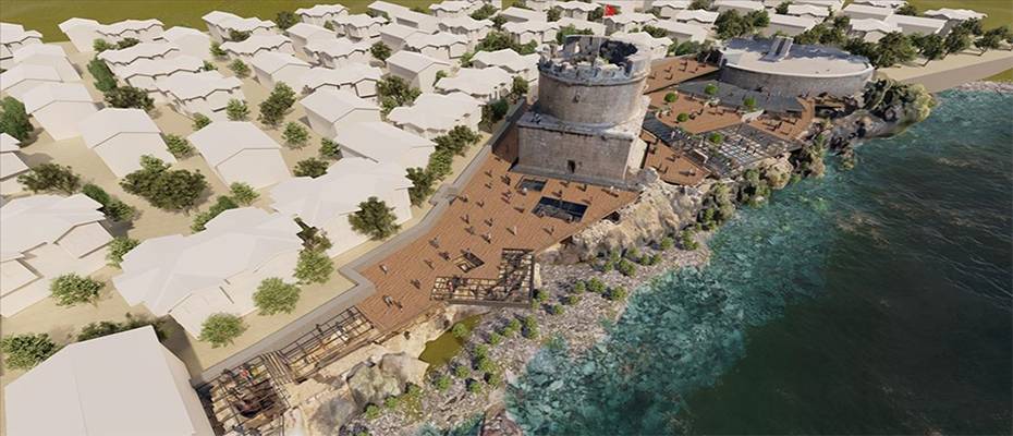Antalya'da kazı çalışmaları tamamlanan Hıdırlık Kulesi'nin seyir terasıyla cazibesi artacak