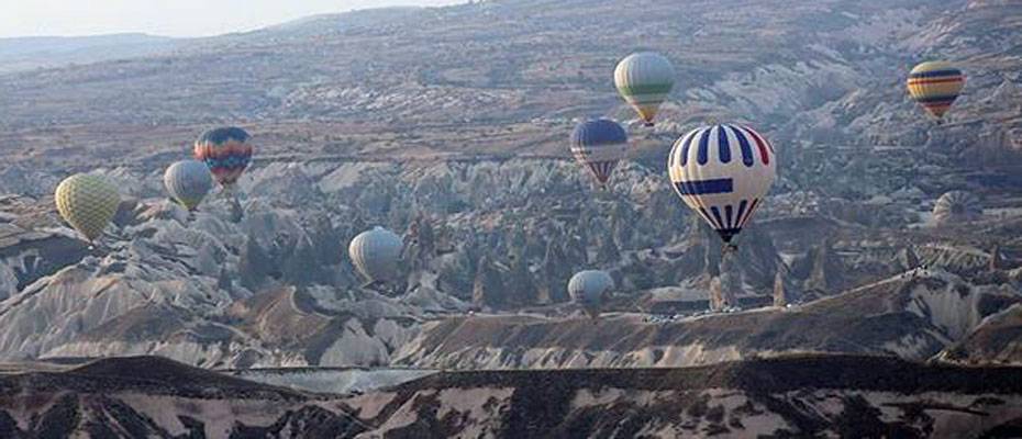 Kapadokya'yı 10 ayda 550 binden fazla turist gökyüzünden izledi