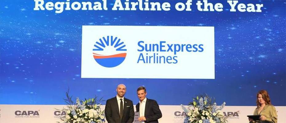 SunExpress'e ‘Yılın Bölgesel Hava Yolu’ ödülü