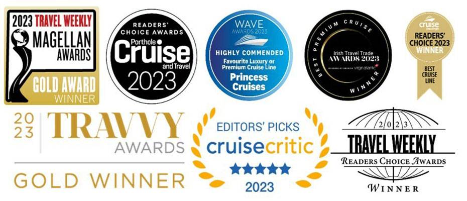 Princess Cruises Ends 2023 with Top Awards from Prestigious Travel Industry Organizations 
