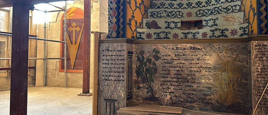 Adıyaman'da depremlerde hasar gören kilise restore ediliyor