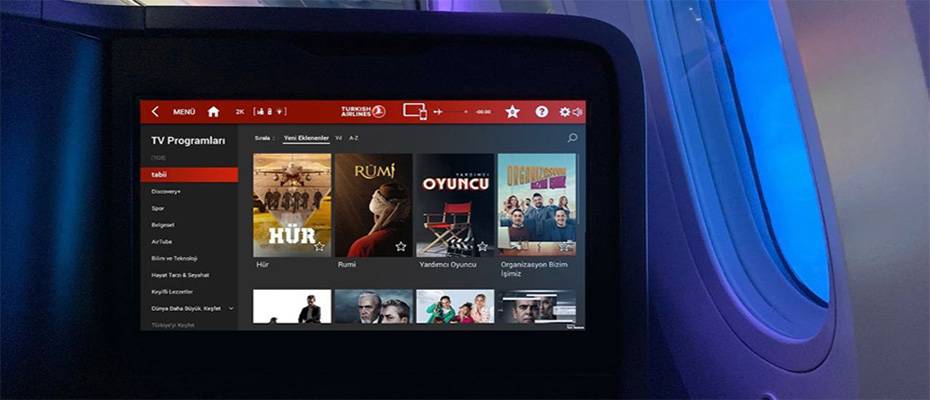 THY uçaklarında TRT'nin dijital platformu tabii erişime açıldı