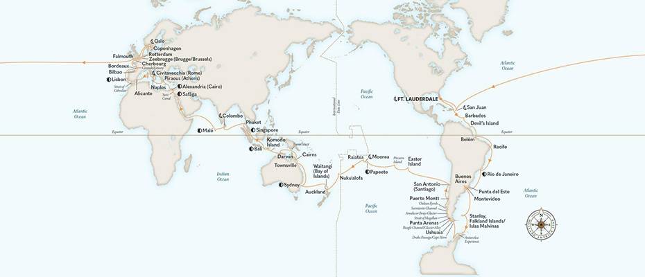Holland America Line Visits All Seven Continents on 2026 Grand World Voyage