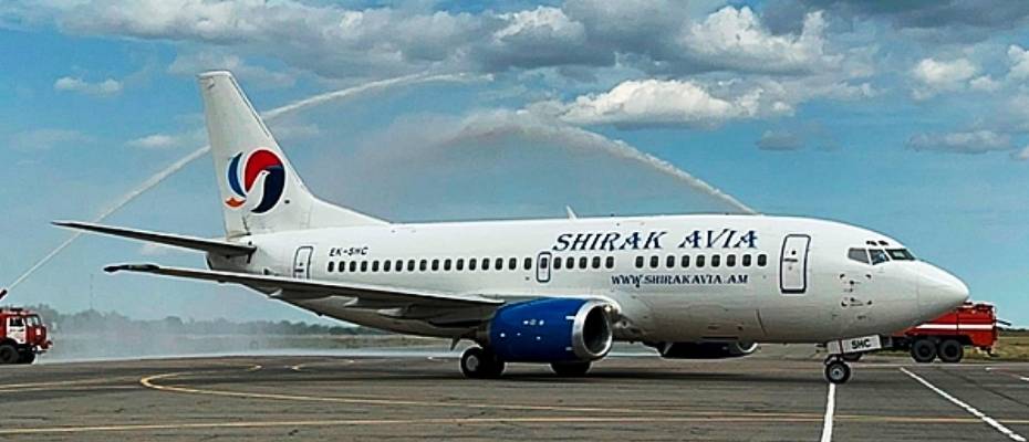 Авиакомпания Shirak Avia полетит  из Еревана в Тюмень