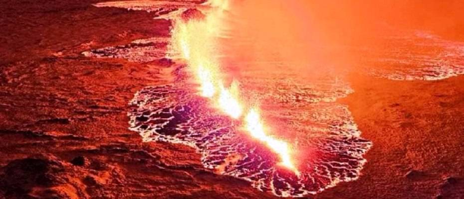 На юге Исландии объявлено чрезвычайное положение из-за извержения вулкана