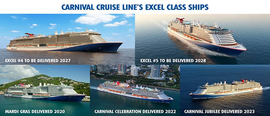 Carnival Corporation Orders an Additional Excel-Class Ship for Carnival Cruise Line
