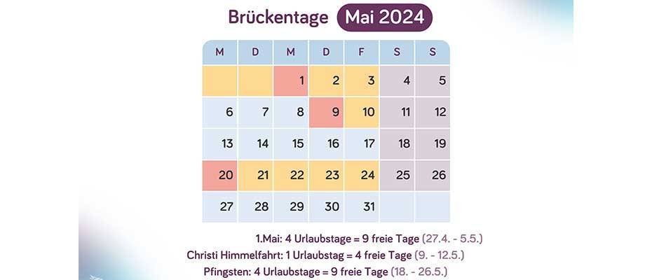 Urlaubspiraten präsentiert: Die besten Reisetipps für die Brückentage im Mai