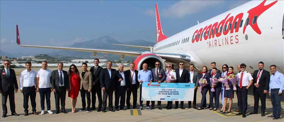 Gazipaşa-Alanya Havalimanı'nda Corendon'un ilk Brüksel uçuşu için tören düzenlendi