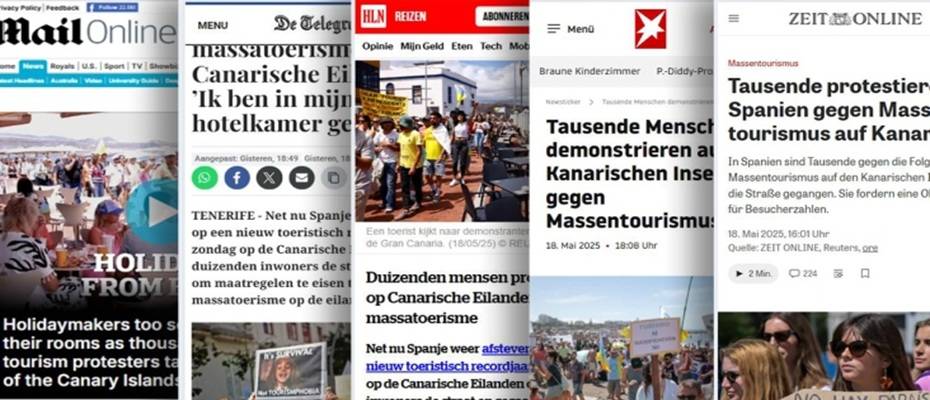 Kanarya Adaları'ndaki Turizm Karşıtı Protestolar Uluslararası Basında