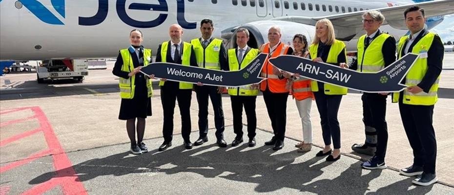 AJet, İstanbul-Stockholm Uçuşlarına Başladı