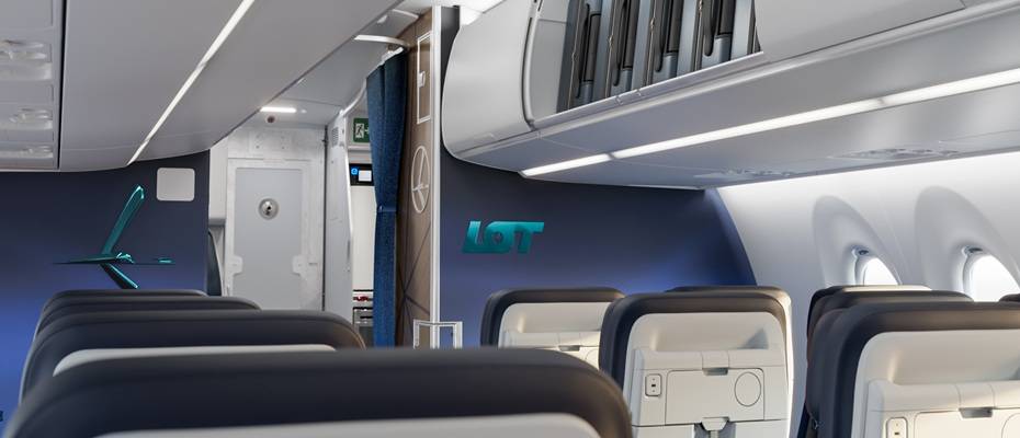 LOT Polish Airlines stellt neues Kabinendesign für Airbus A220 vor
