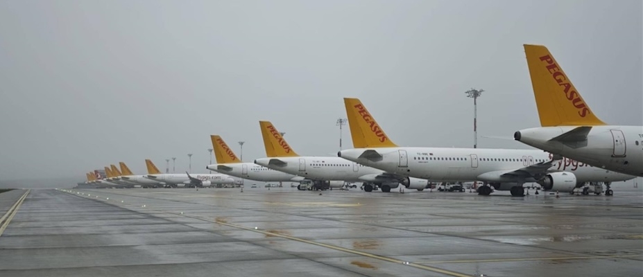 Pegasus olumsuz hava koşulları nedeniyle 76 seferini karşılıklı iptal etti - Lesen Sie die Nachrichten?>
