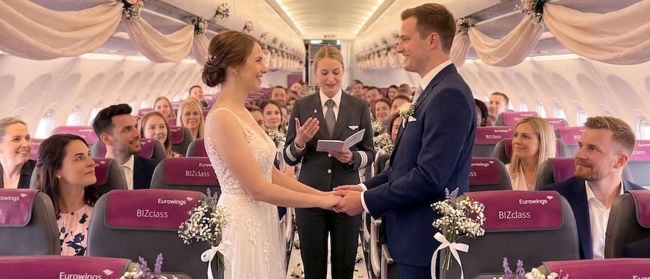Eurowings enables weddings on board   - Lesen Sie die Nachrichten?>