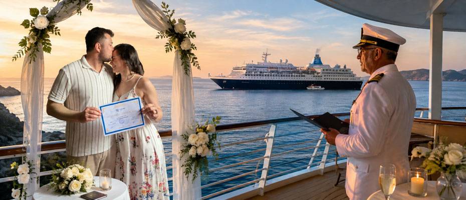 Kruvaziyerde nikah töreni balayıyla birleşiyor - Lesen Sie die Nachrichten?>