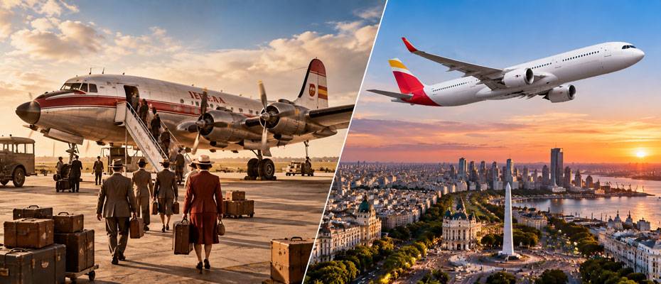 Iberia celebra 80 años de vuelos entre Madrid y Buenos Aires - Leer las noticias