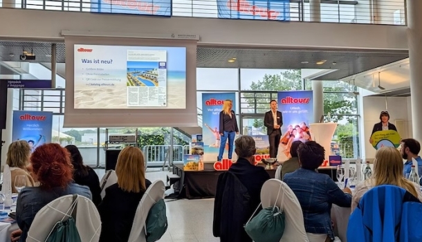alltours präsentiert auf Airport-Roadshow den Winter 2025/26
