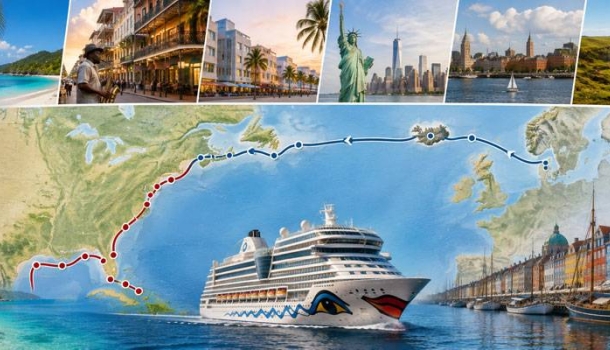 AIDAluna fährt 2028 von der Karibik über New York nach Kiel