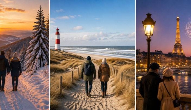 Silvester zu Fuß: Wanderreisen von der Nordsee bis Paris