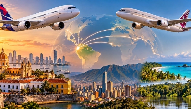 LATAM y Qatar Airways conectarán 17 destinos colombianos con su red internacional